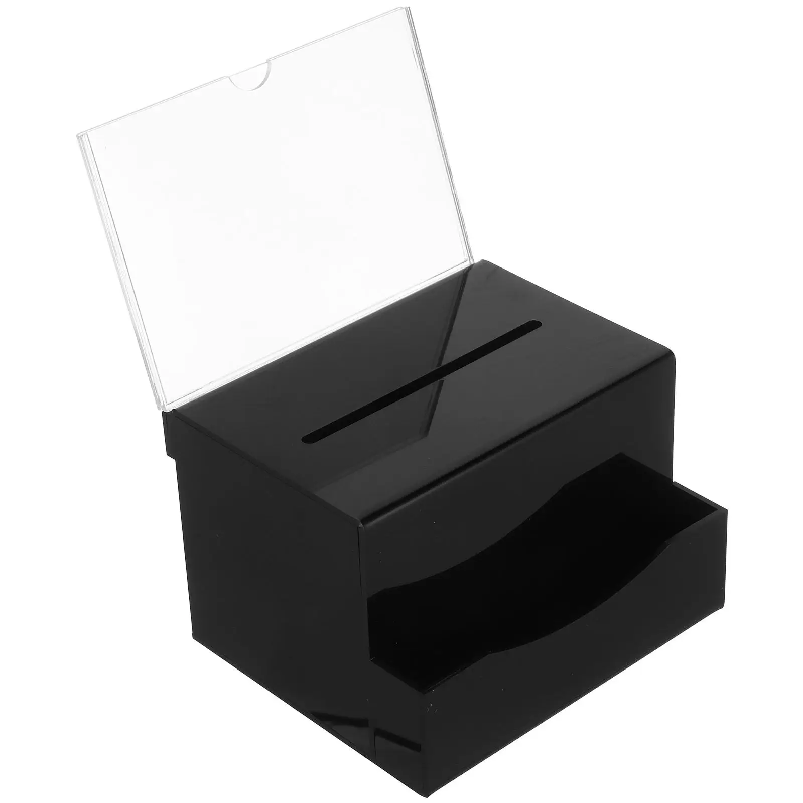 1Set Acrylic Donation Box Voting Secure Public Fundraising Suggestion Ballot Complaint Letter Collection