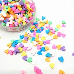 20g/lot 5mm Mix Yellow Heart Clay Polymer Colorful for DIY Crafts Tiny Cute Card Making Accessories