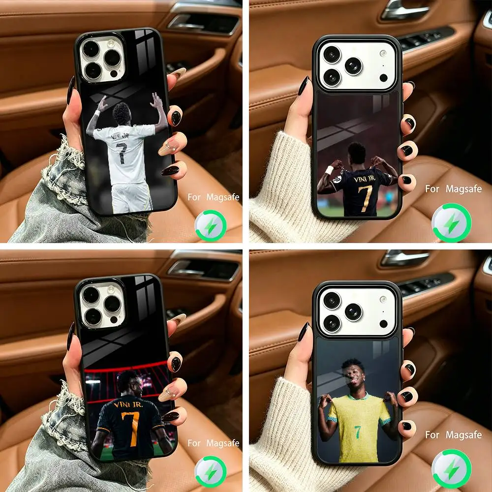 

VJ 7 Vinicius J-Junior Phone Case For IPhone17 16 15 14 13 12 11 Pro Max 16/15/14Plus Wireless Charger Cover Funda