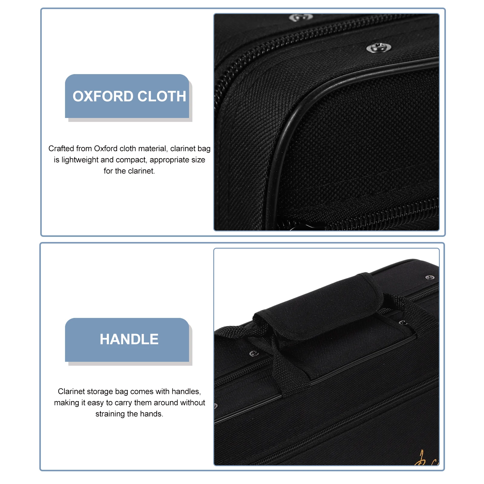 Black Cloth Clarinet Case Holder Music Instrument Portable Mic Padded Flute Carrying Bag Storage Liner Woodwind for