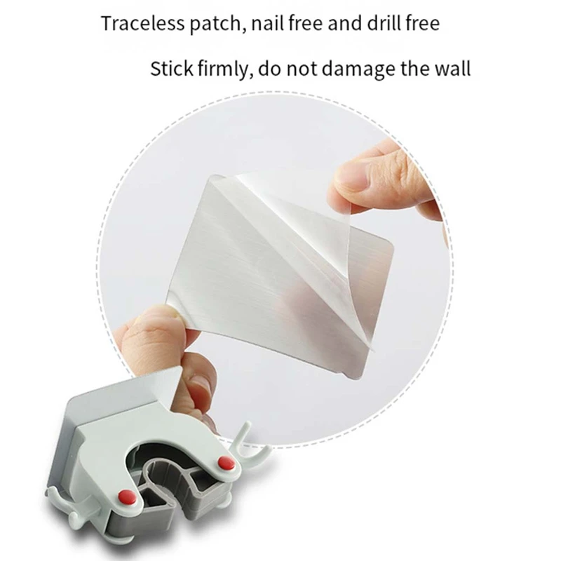 ABBN 4PCS ไม้แขวนเสื้อ,Mop Holder Wall Mount ผู้ถือไม้กวาด Wall Mount สําหรับแขวนและจัดระเบียบพลั่ว,คราด,แปรง,เครื่องมือ YARD