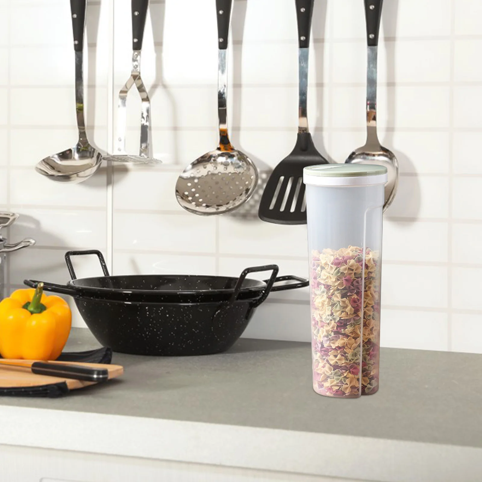 

Pasta Storage Containers Spaghetti Container Airtight PP Material for Fridge Pantry Organization Pasta Keeper
