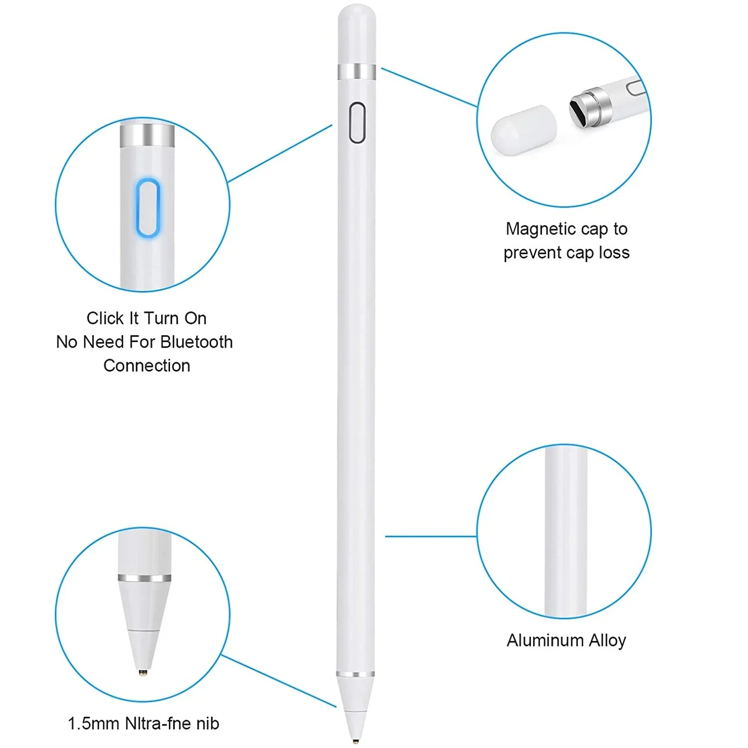 Universal Stylus PenStylus Pen for Xiaomi Huawei Tablet iOS Android Screen Pencil for iPhone iPad Pro 1 2 Air 4 Mini 5 6 iPhone