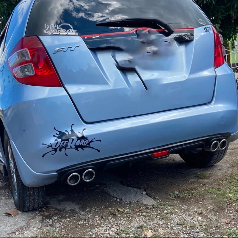 

Для Honda Fit Jazz/2005-2018 год задний диффузор бампер губы сплиттер спойлер выхлопная труба комплект кузова