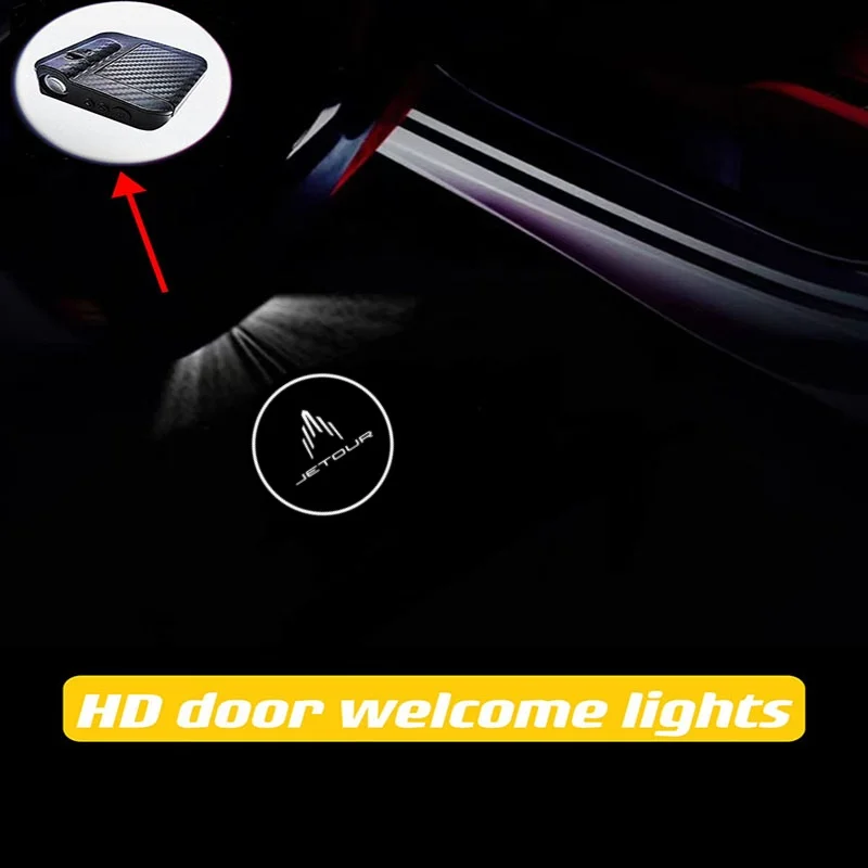 

2X Car Door Welcome Laser Projector Ghost Shadow Courtesy Lamp For Jetour X70 X90 X95 Dashing Traveller Wireless Projector Lamp