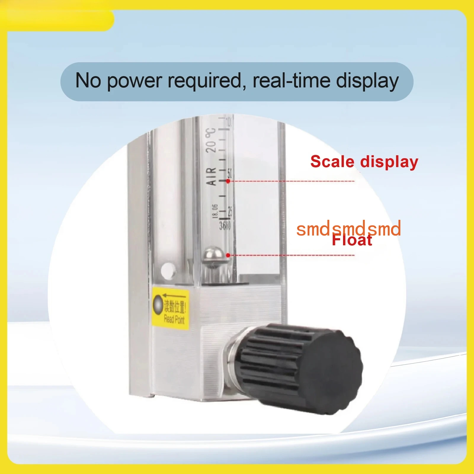 DK800-6 Gas/Liquid Glass Rotameter Flow Meter Nitrogen Float Flow Indicator Custom Variable Area Type