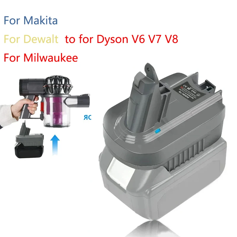 

for Dyson Adapter For Makita/Dewalt/Milwaukee 18V Li-ion Battery Converter To V6 V7 V8 Battery Cordless Vacuum Cleaner tool