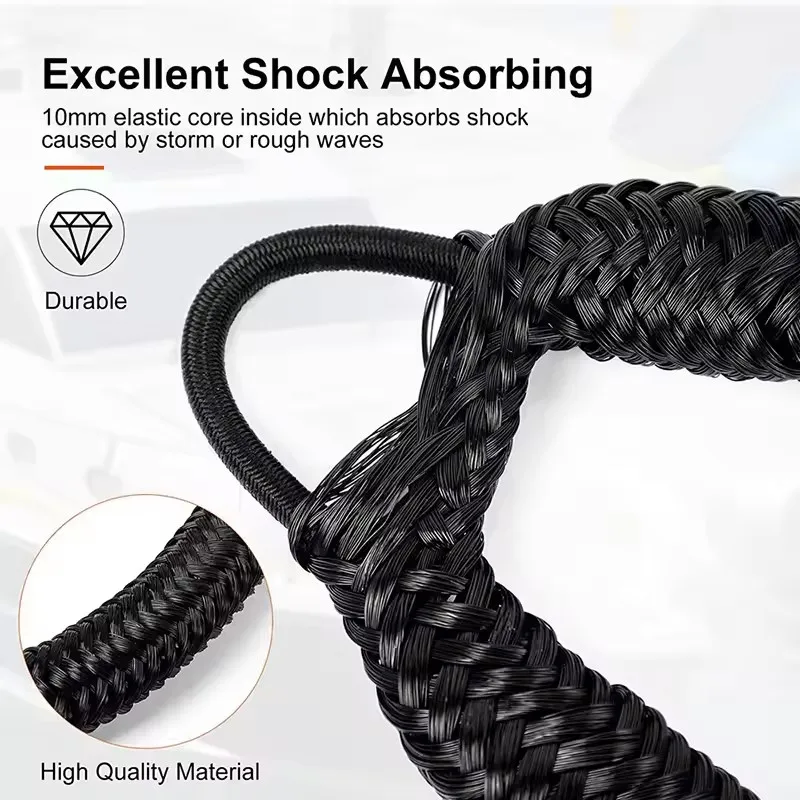 4ft Bungee Dock Lines Boat Shock Absorb Dock Tie Mooring Rope Boat Accessories For Jet Ski Pontoon Kayak Canoe Power Watercraft
