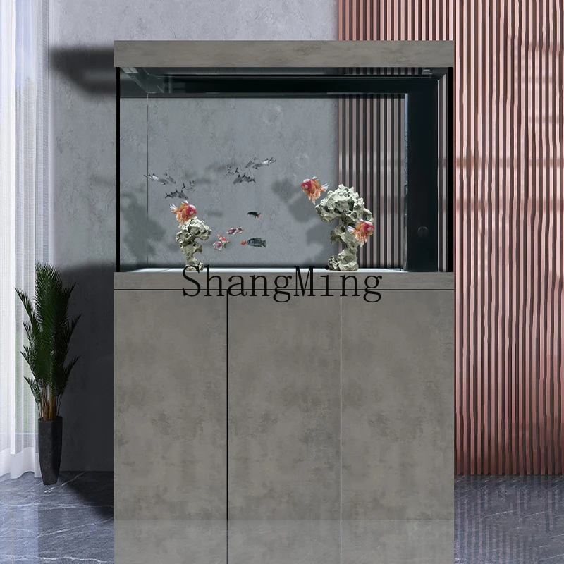 SM new high-end fish tank living room water-free aquarium floor-to-ceiling home