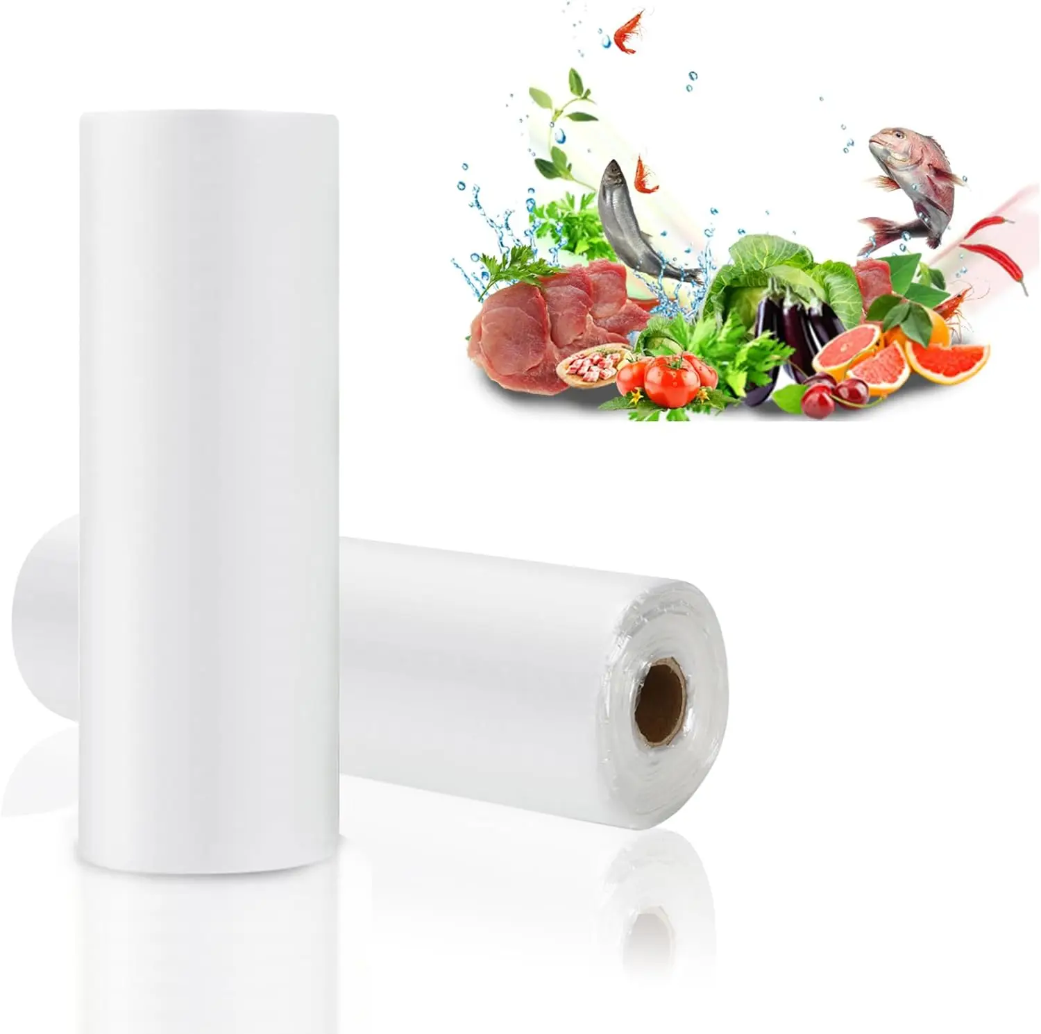 

Clear Plastic Produce Bags 12"x20", 350 Bags/Roll, 2 Rolls, Easy Tear Continuous Roll for Food Storage