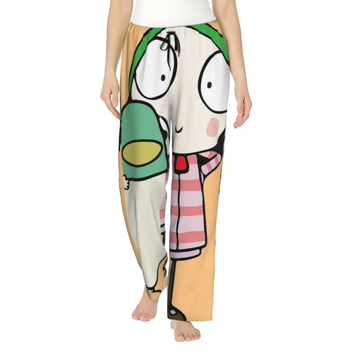 

Женские пижамные штаны с карманами «Сара и Утка» для отдыха и сна