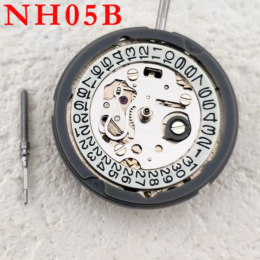 NH05 무브먼트 시계 액세서리 일본 오리지널 브랜드 뉴 NH05B 완전 자동 여성용 기계식 무브먼트 싱글 캘린더