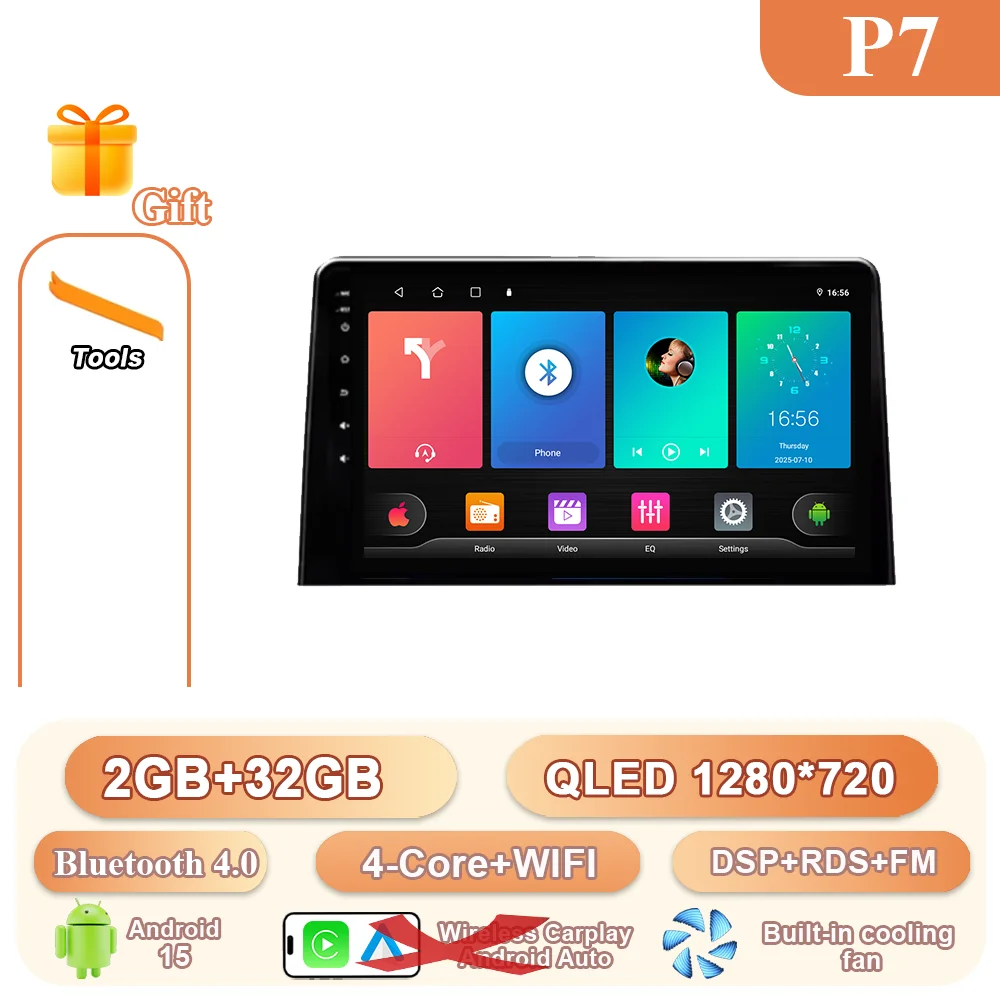 Android 15 Carplay Autoradio Stereo Voor Citroen Berlingo 2019 Peugeot Partner Rifter 2020 Voor Opel Combo Multimedia Video Player