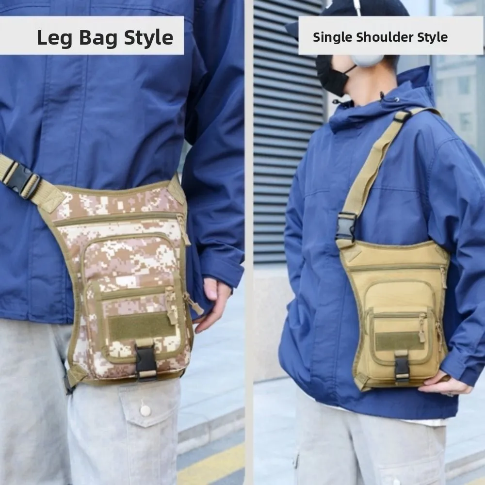 

Large Capacity Outdoor Drop Leg Bag Adjustable Camouflage Hiking Waist Pack Waterproof Multi-Purpose Bike Cycling Bag Travel