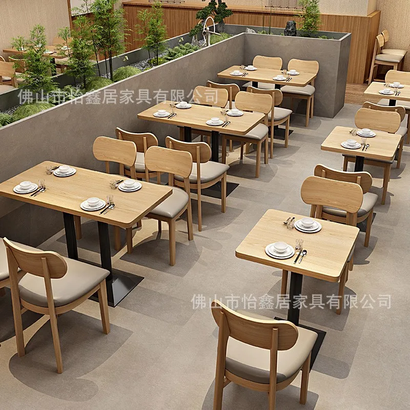 Commercial restaurant booth sofa combination Hunan restaurant fast food hot pot restaurant tea restaurant simple food shop solid