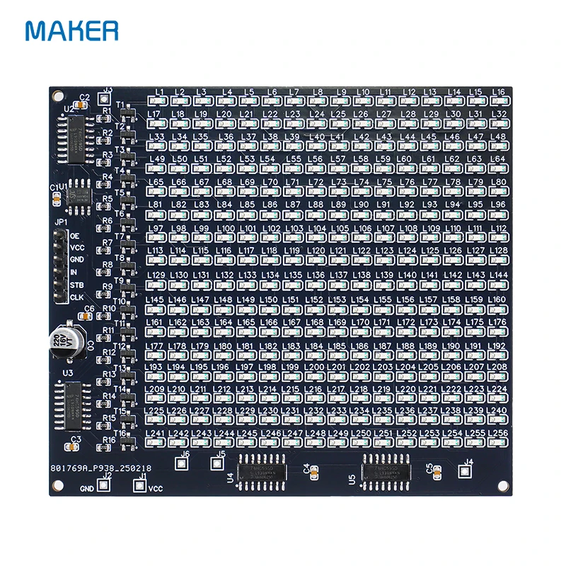 16*16 LED Display SMD Soldering Kit 300 SMD Components Soldering Practice Board Loose Parts
