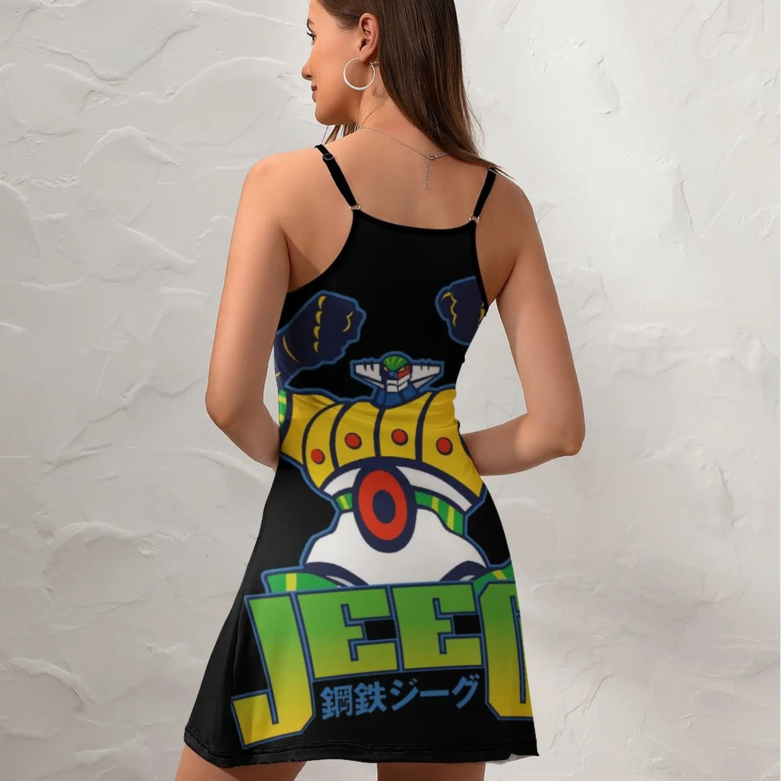 Mechas 02 Mazinger Z Steel Jeeg Robot Kotetsu Dark Great 3 Unique Exotic  Woman's Gown  Women's Sling Dress Funny Geek  Vacation