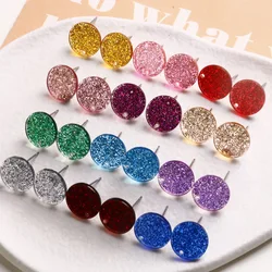 Wholesale 100pcs/lot 14mm acrylic rounds shape acrylic Steel needle earrings stud diy jewerly earring accessory
