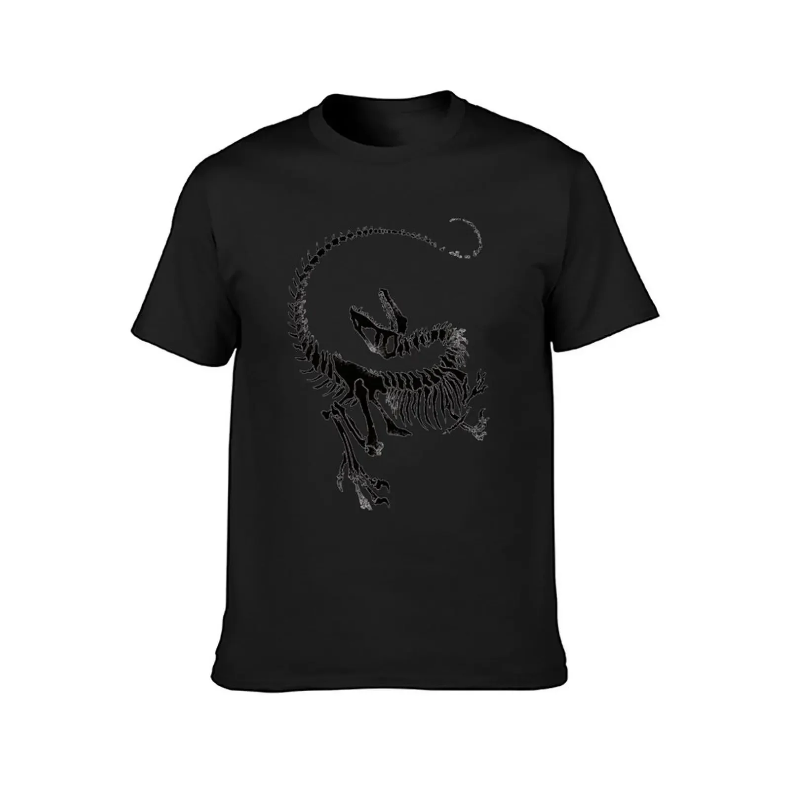 Velociraptor Skeleton Print T-Shirt shirts graphic baggy shirts plain black t shirts men