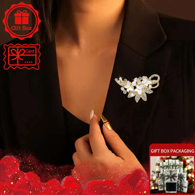 Butterfly Brooch with Gift Box, 2026 New Style, Elegant and Fashionable. Wearing at Daily and Holidays. Good Gift Choices.