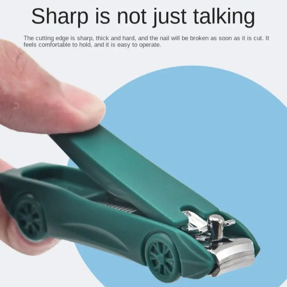 Car Shape Anti-Splash Nail Clipper Anti-splash Carbon Steel Nail Clipper Cleaner Wide Jaw Opening Fingernail Cutter