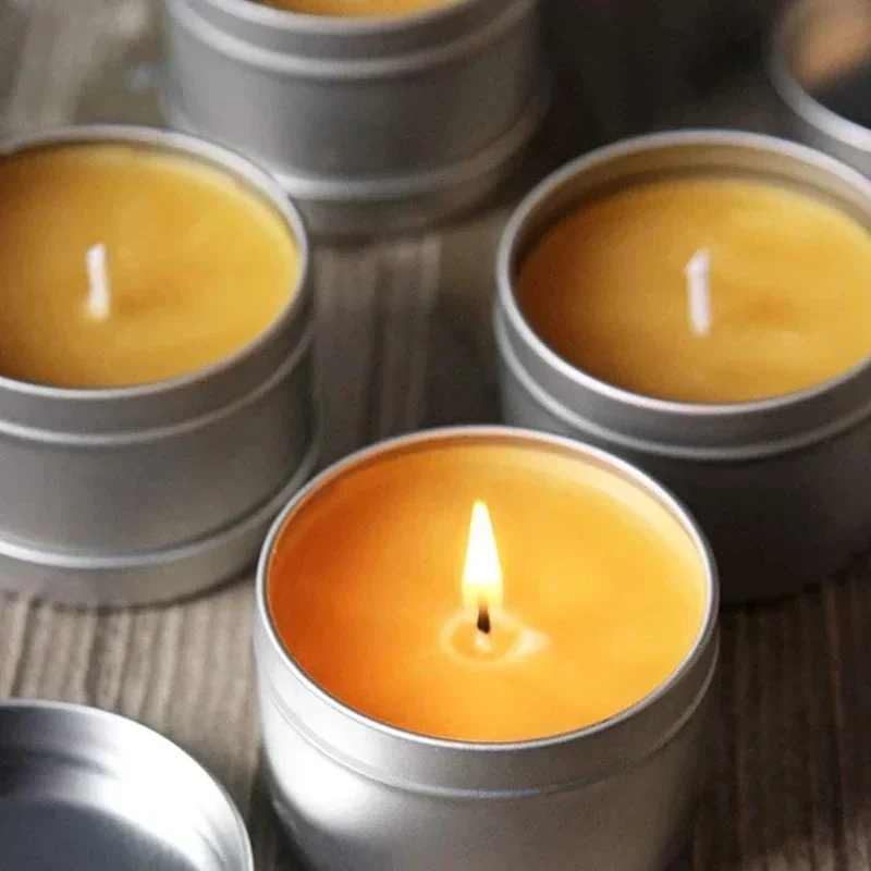 7Pcs Candle Jars Luxury With Lid Metal Storage Containers Candle Making Jars Empty Storage Box Travel Tins DIY Salves Face Cream