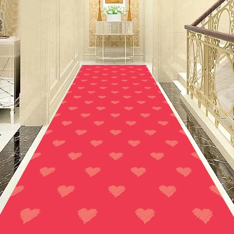 Reese Lobby Carpets Living Room Porch Rugs Red Heart On Pink Cute Stylish Romantic Decor Hallway Corridor Aisle Hall Entrance