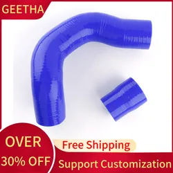 For 2001-2015 Volvo V70 S60 S80 XC70 XC90 Silicone Air Turbo Hot Side Boost Coupler Lower Intercooler Hose Kit
