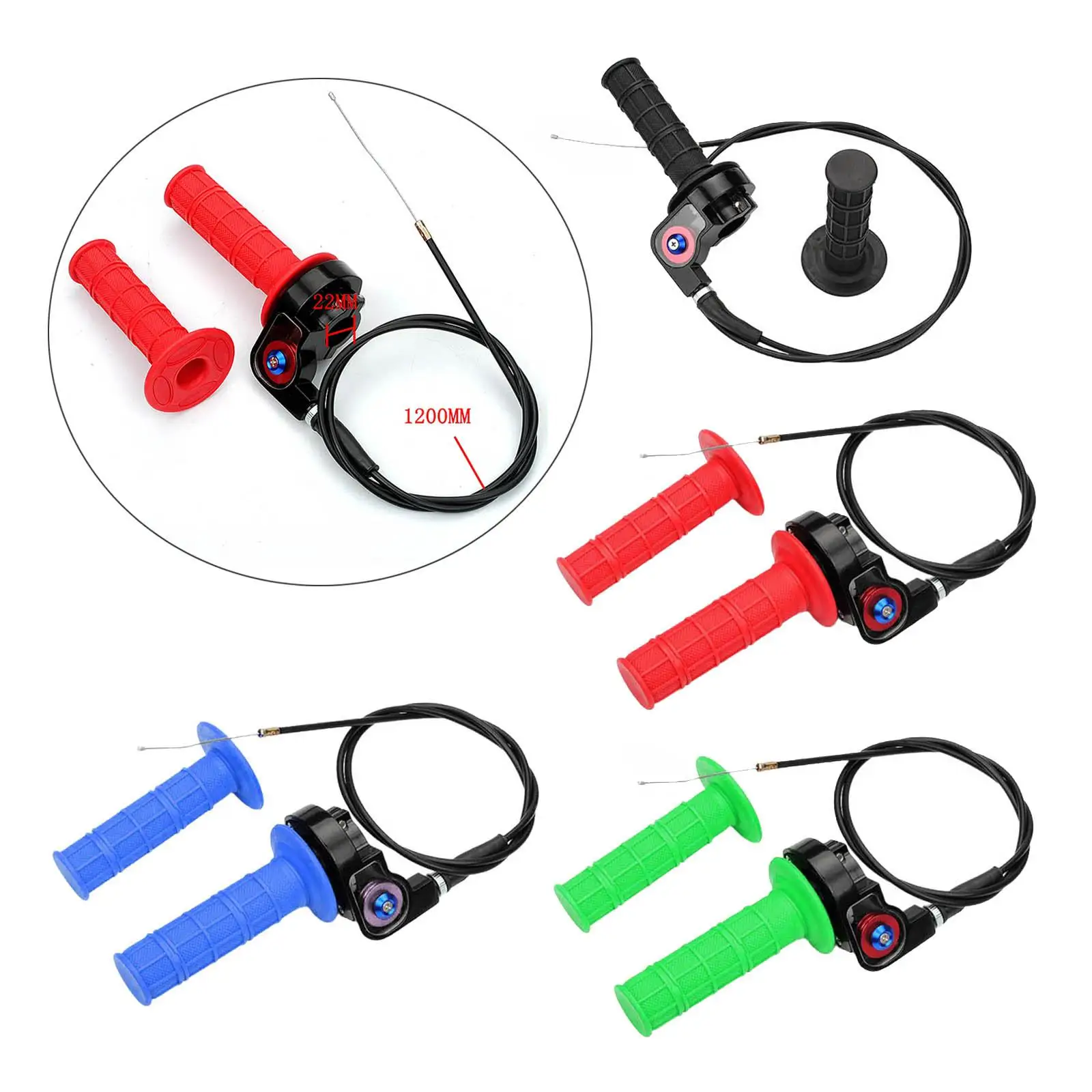 Handle Grip Cable Set Throttle Accelerator Stainless Steel for Pit Bike 150cc 250cc Dirt Bike