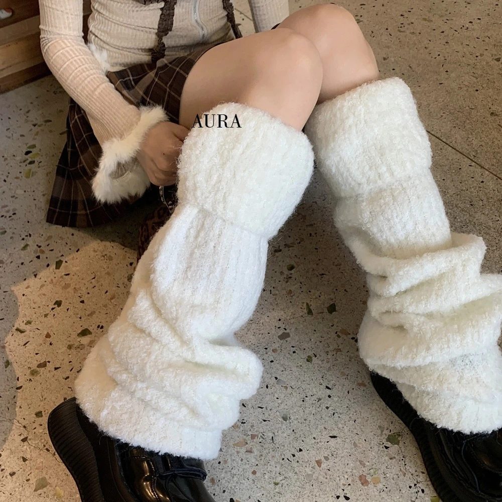 

Зимние пикантные девушки, японские Jk, корейские милые гетры с рукавами до середины икры, плюшевые подкладки для японских девушек, аксессуары для покупок, леггинсы