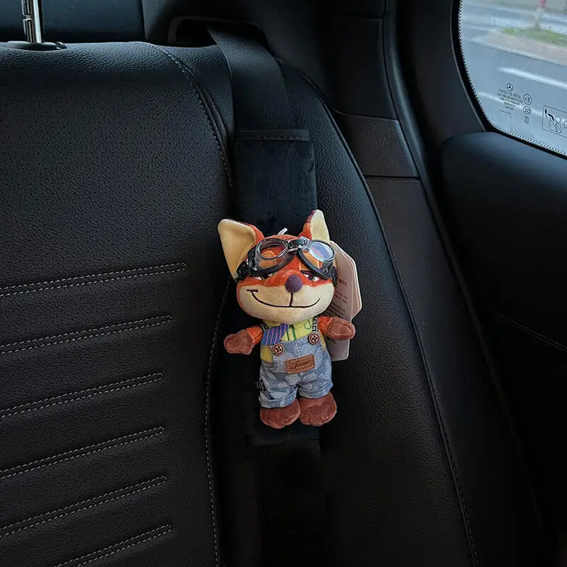 

Nick Judy Shoulder Pad Kawaii Cartoon Nick Fox Zootopia Judy Pilot Car Shoulder Cover Seat Belt Cover Car Decoration Girl Gift