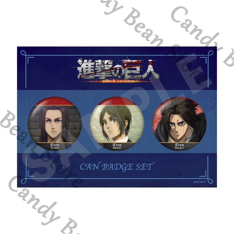 

Genuine Anime Attack on Titan Eren Jaeger Levi Ackerman Cosplay Badge Set Emblem Cartoon Brooch Breastpin Adorn Xmas Gift