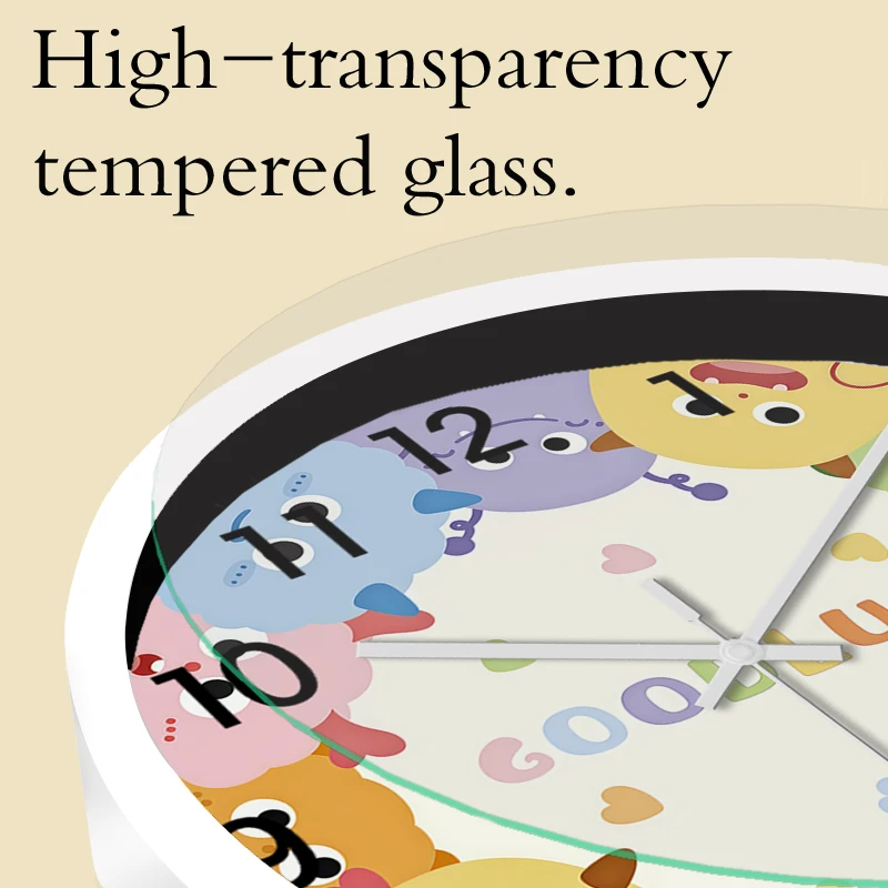 ساعة حائط معلقة على شكل رسوم كرتونية مستديرة صامتة، مناسبة لغرفة المعيشة والمدرسة وغرفة الدراسة وغرفة النوم وهدايا الأطفال