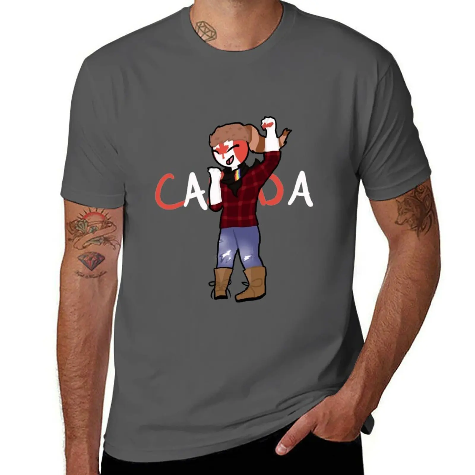 

Canada Countryhuman T-Shirt Casual Fashion Short Sleeve Cotton T-Shirt