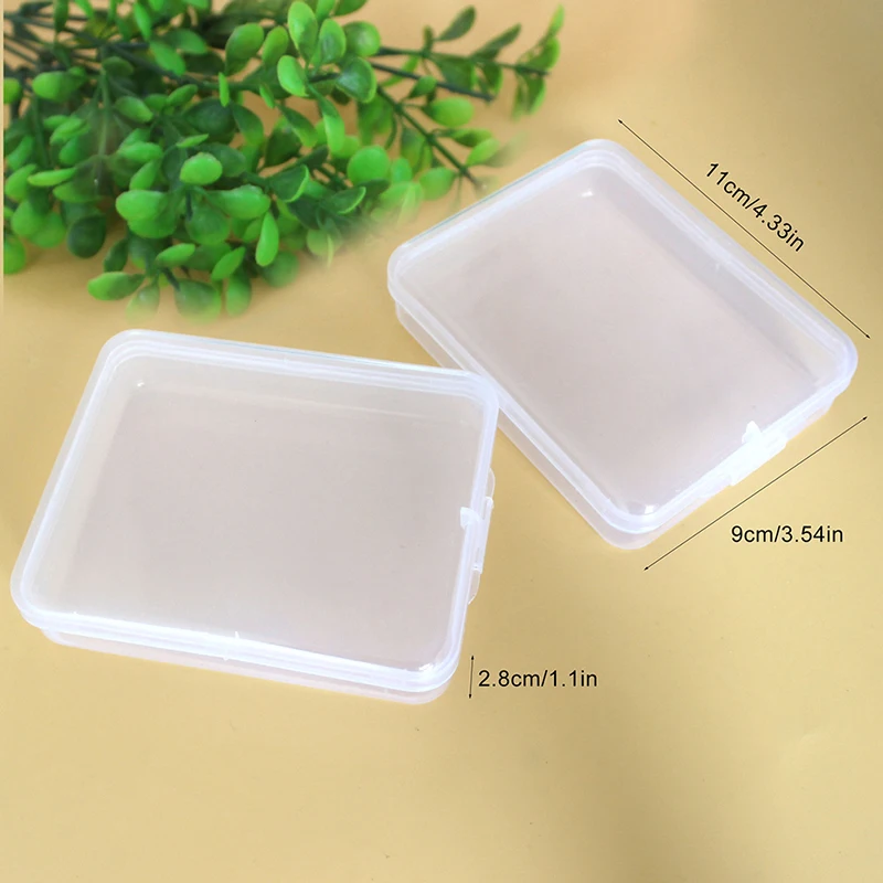 Scatola di cancelleria per scatola di classificazione della scrivania per biglietti da visita in plastica trasparente