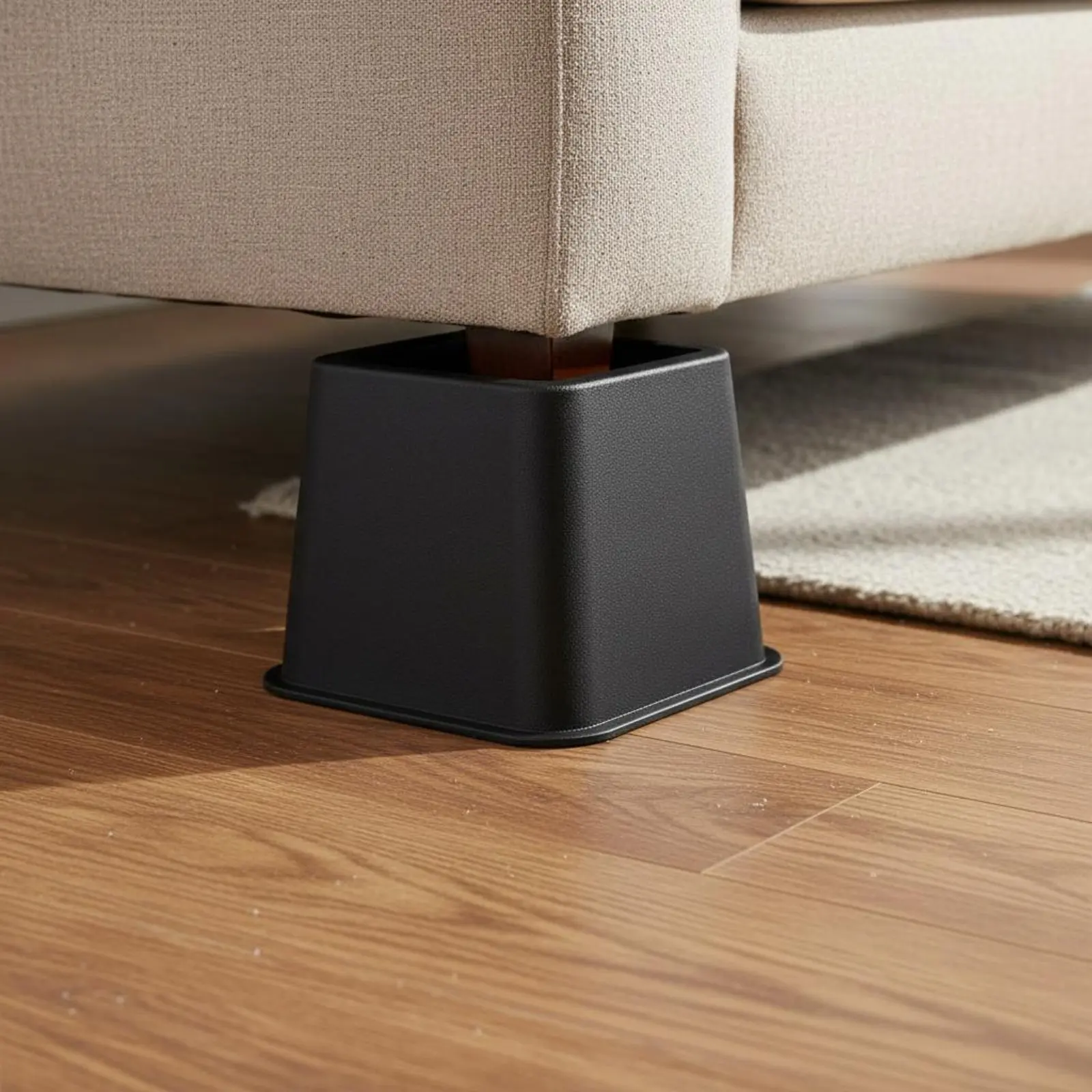 Square Furniture Riser Anti-Wear Sofa Leg Riser Block Stackable Lift Block Non-Slip Space Saving for Living Room, Bedroom