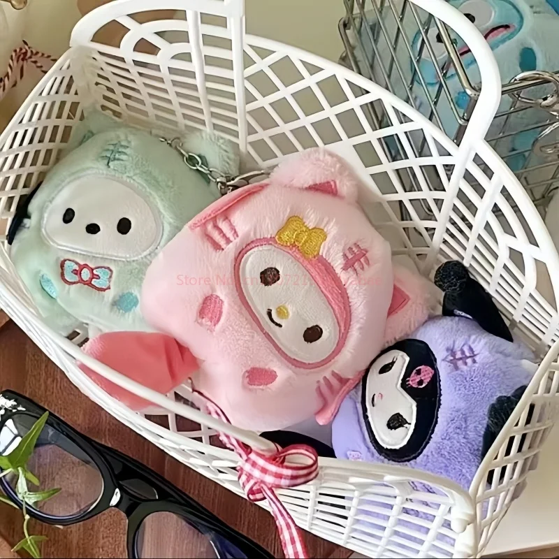 Nova olá kitty kuromi pomompurin boneca mochila charme anime cinnamoroll melodia kawaii estudante chaveiro presente para amigos brinquedos