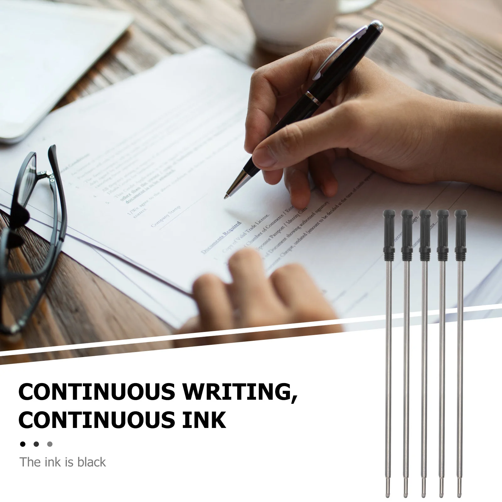 

20 шт. стержни для шариковых ручек с крестом, черные шариковые ручки для письма, тонкие шариковые ручки