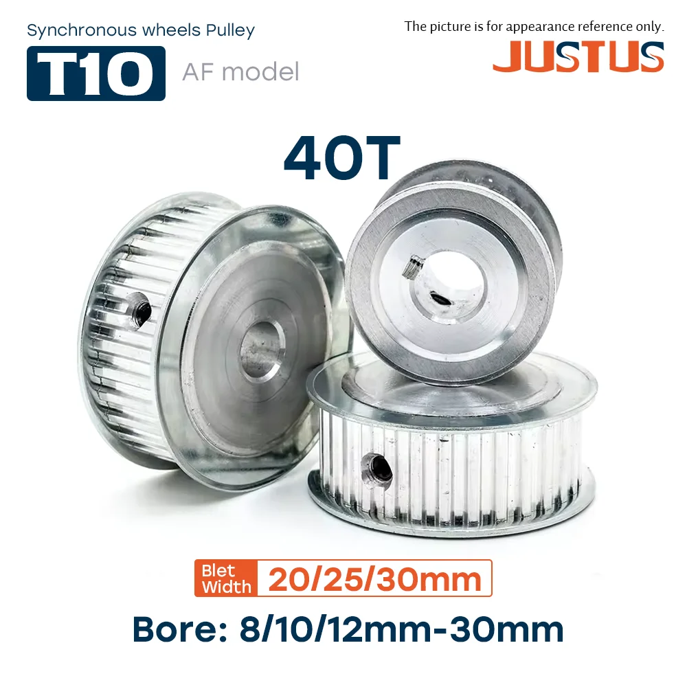 40 Teeth T10 Timing Pulley Teeth Pitch 10mm Bore 8/10/12-30mm For T10 Width 20/25/30mm Synchronous belt