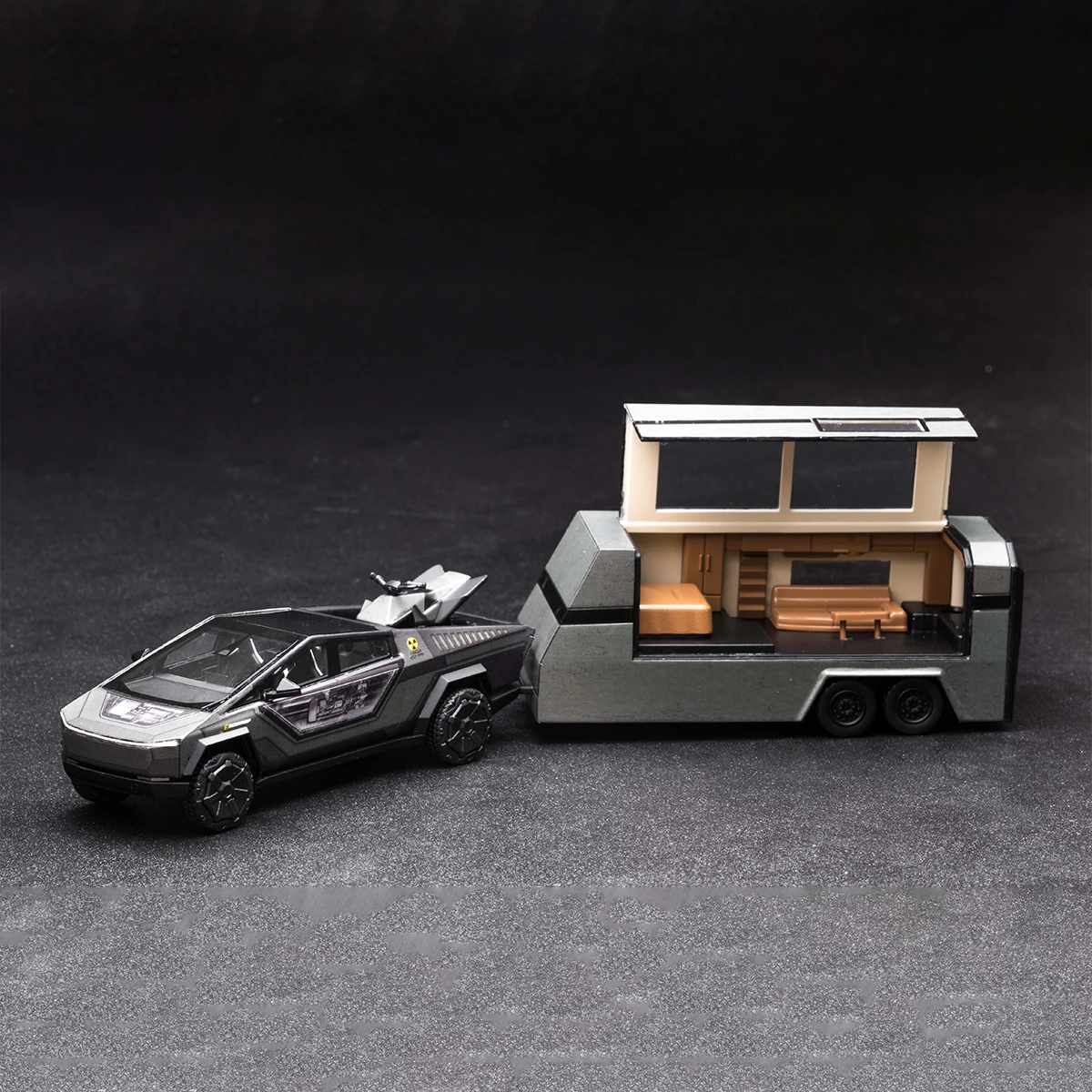 DM Model 1:64 Tesla Pickup Truck Alloy Diecast Model Car Collectible Gift