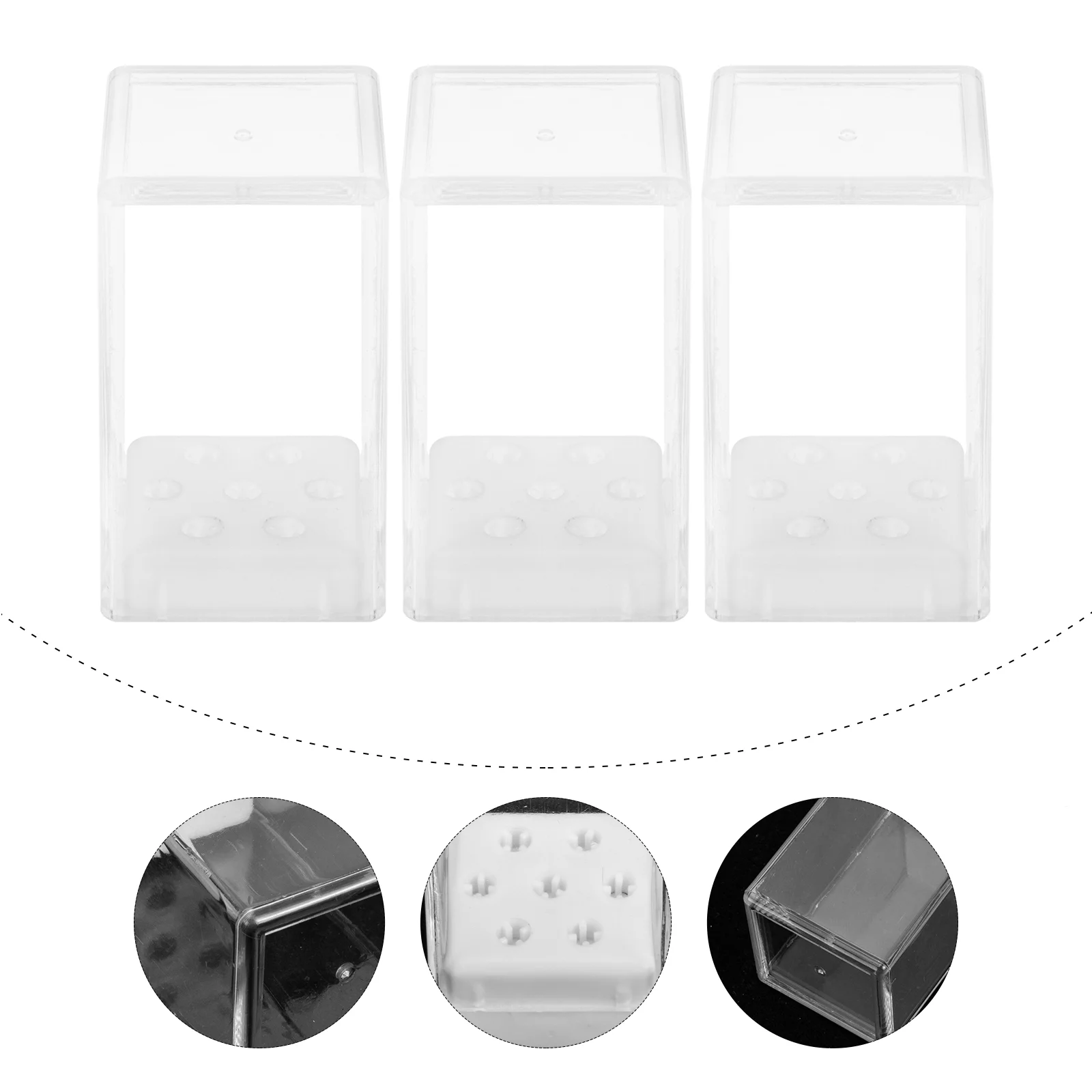 3-delige organisator Slijpkopopslag Miss Zonnebrilhouder Gereedschap Plastic Pp Nagelbits