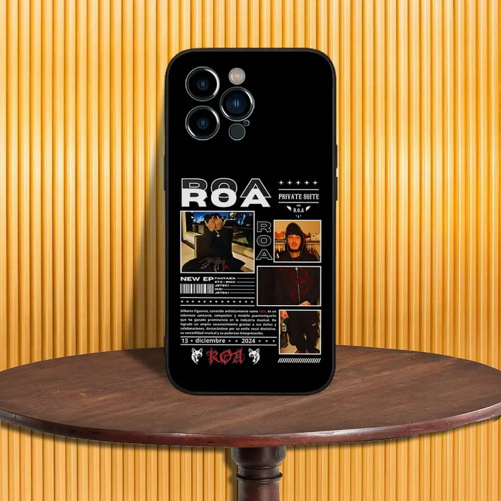 حافظة هاتف Rapper Roa لهاتف iPhone 17,16,15,14,13,12,11,Pro,Max,Plus,X,XS,SE4,E,Mini,Soft Black Case #3