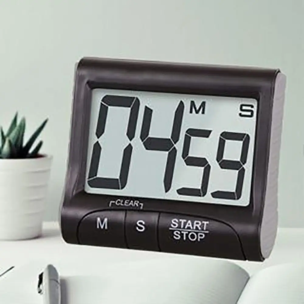 High Quality Multifunctional LCD Digital Timer Simple Style Without Battery Cooking Baking Timer Big Screen Count-Up Down Clock
