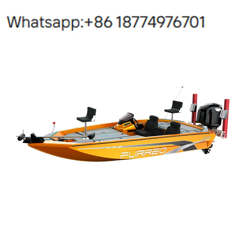 New Furreo 25ft 5.6m Aluminum Fishing Boat 115HP 65-80km/h Speed 3 Passengers Customizable Color