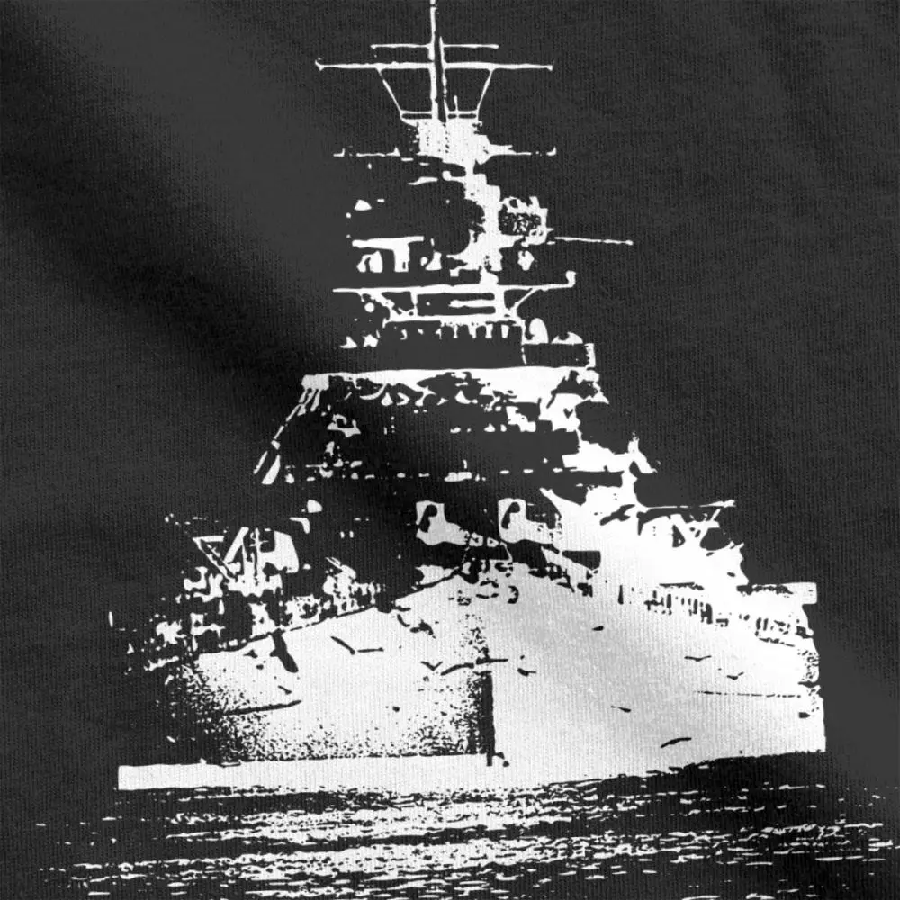 Men Tshirt Bismarck Battleship T Shirts 100% Cotton Clothing Short Sleeve Crew Neck Tees Summer T-Shirts Plus Size