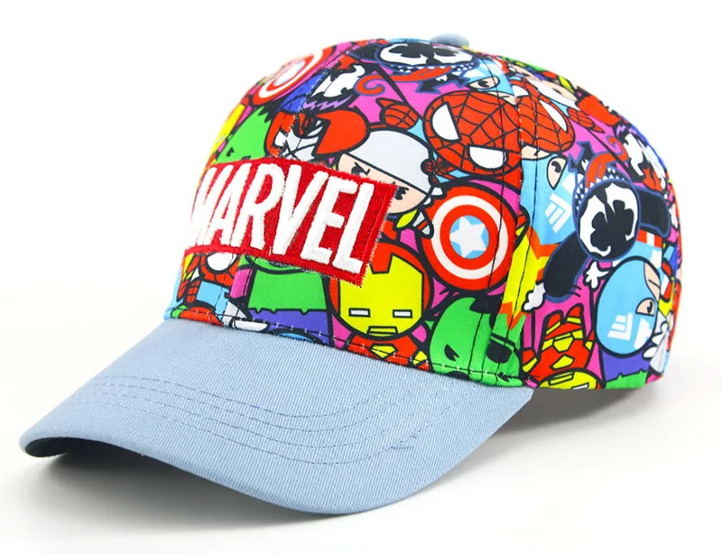 New Disney Children\'s hat Spiderman printed Baseball Cap cartoon  Superhero Hulk spring Sun Hat baby boys cap kids toy gifts