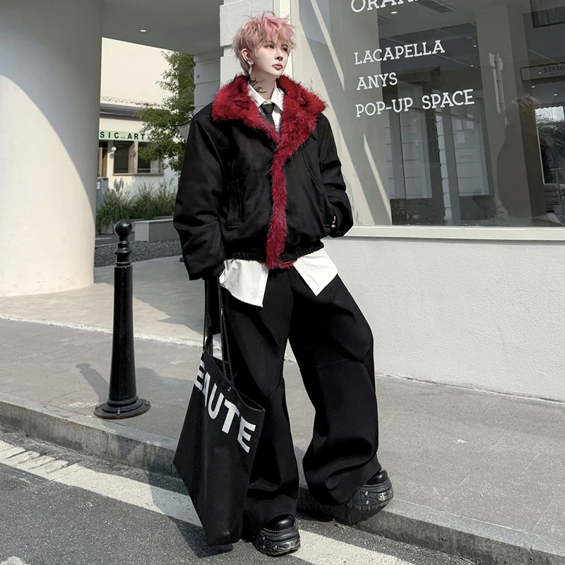 LUZHEN 2025 hiver nouvelle haute qualité épaissi chaud fausse fourrure doublure rembourré manteau hommes mode beau rue Parka veste JY5388