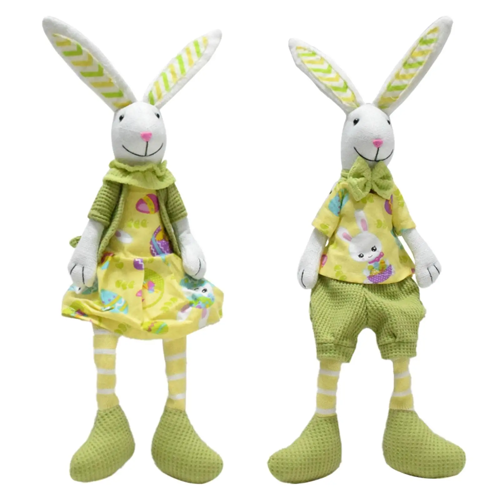 Spring Figurine Easter Bunny Decoration for Easter Wedding Bookshelf