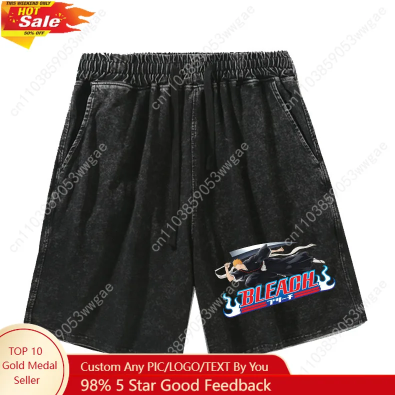

Bleach Shorts Mens Womans Teenagers Retro Short Pant Vintage Cotton High Quality Elastic Soft Beach Shorts Anime Customized Pant