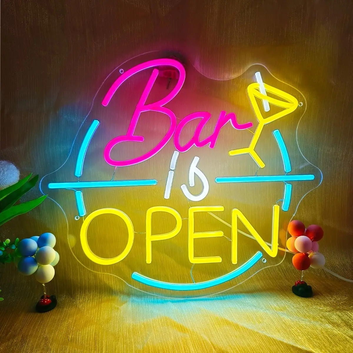 

Bar is Open Neon Sign USB Powered LED Neon Light for Beer Bar Restaurants Karaoke Cafes Decoration Gift Business Art Wall Light